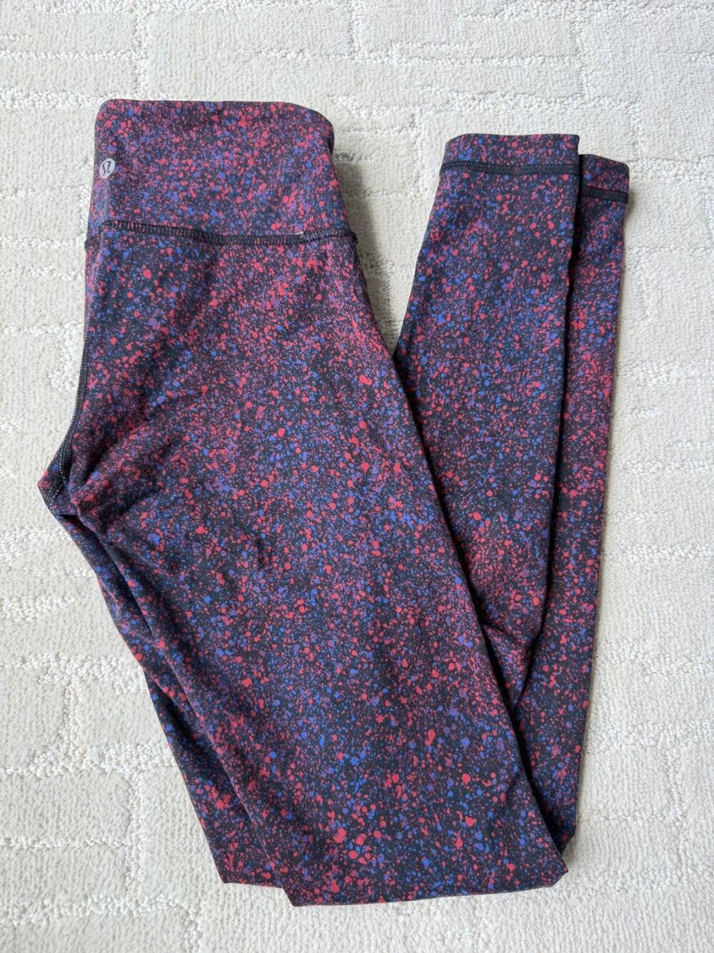 Lululemon Leggings Women's Wunder Under Pant Splatter Stretch